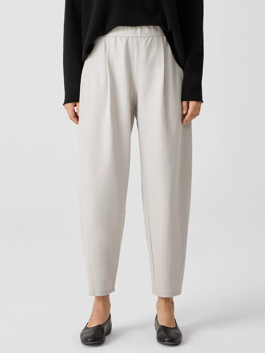 Boiled Wool Jersey Pleated Lantern Pant