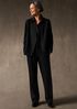 Felted Wool Jersey Full-Length Straight Trouser&nbsp;in Regenerative Wool