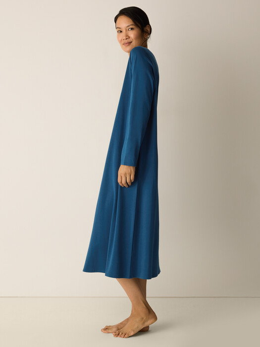 Organic Cotton Interlock V-Neck Sleep Dress