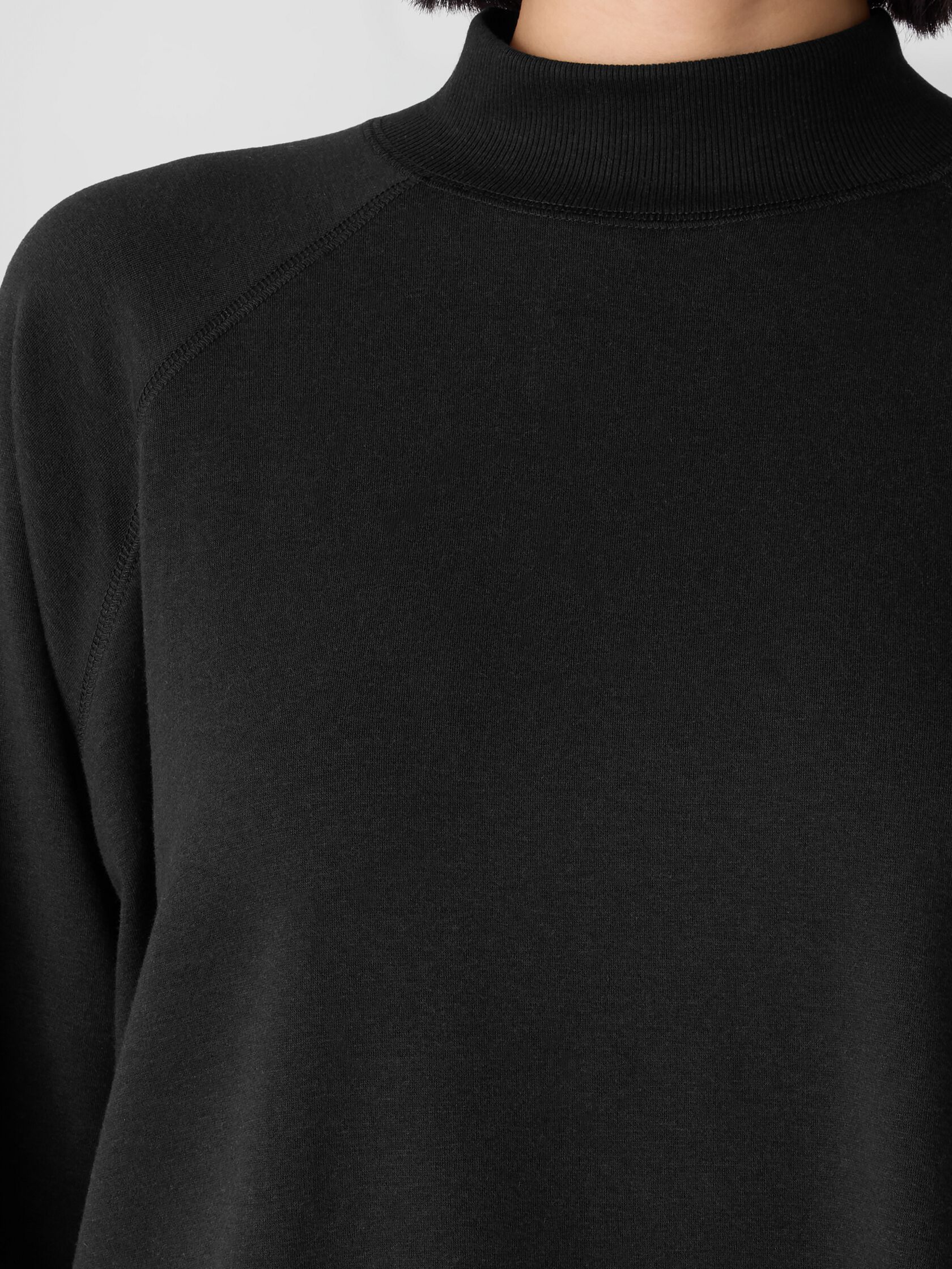 Cozy Brushed Terry Hug Mock Neck Top