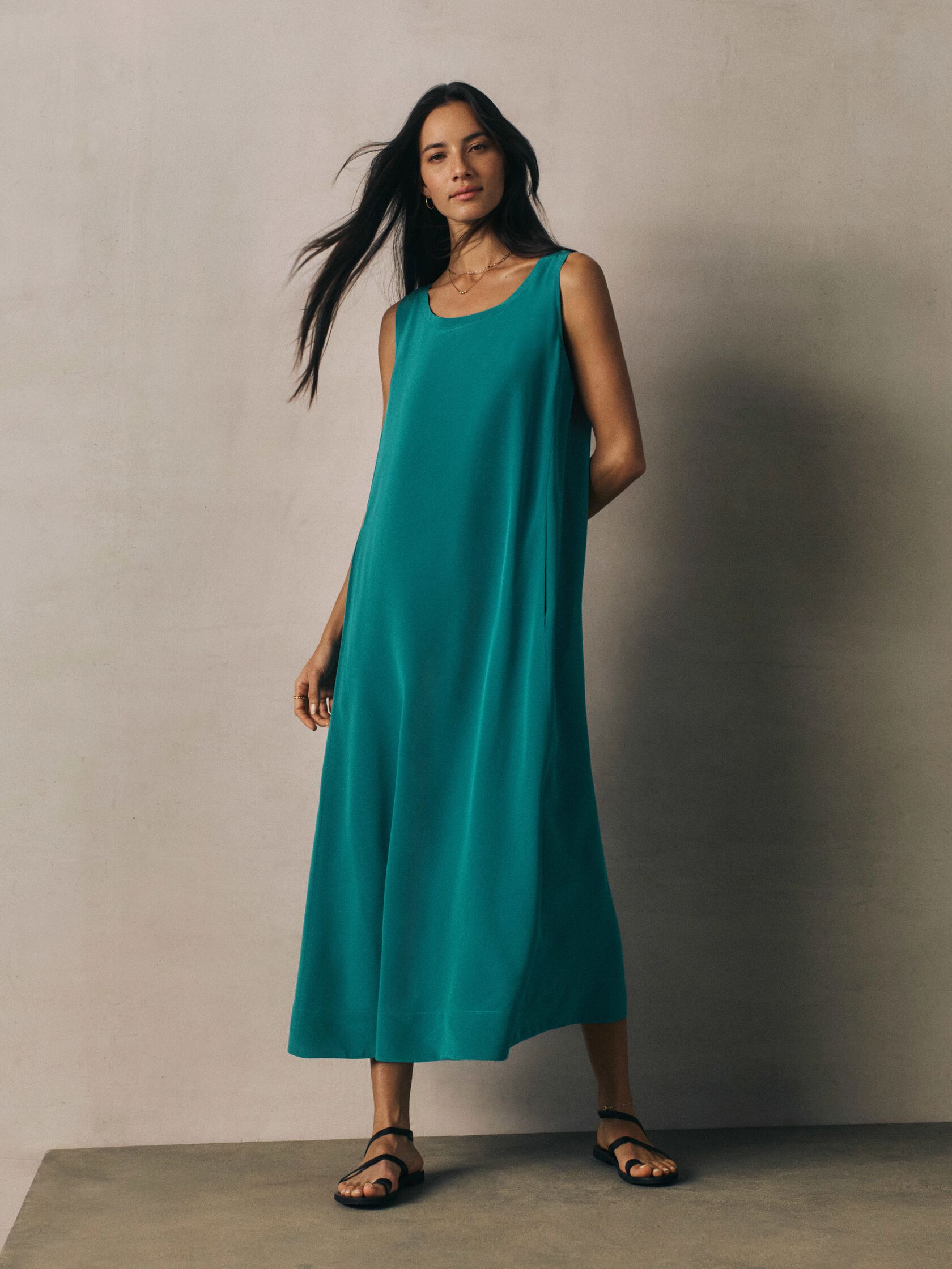 Silk Crepe de Chine Easy Dress