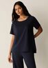 Organic Cotton Interlock Jewel Neck Sleep Tee