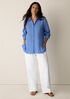 Striped Organic Cotton Gauze Classic Collar Shirt