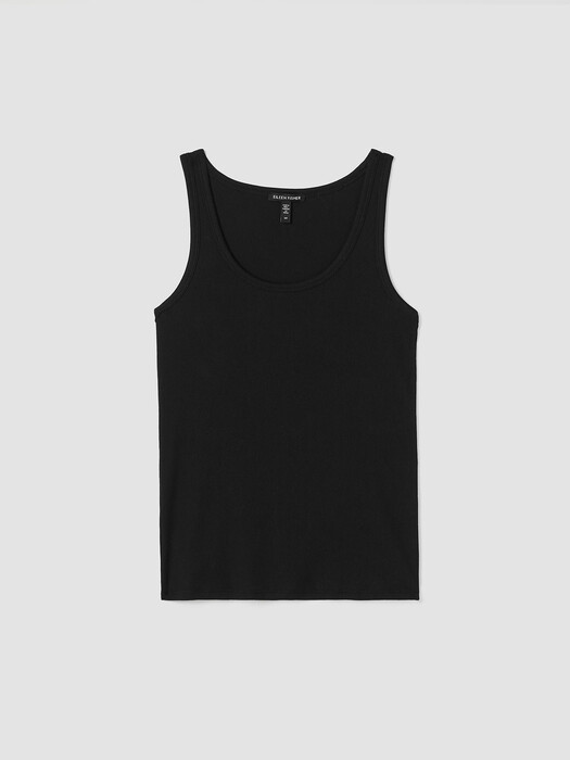 Organic Cotton Stretch Rib Slim Tank