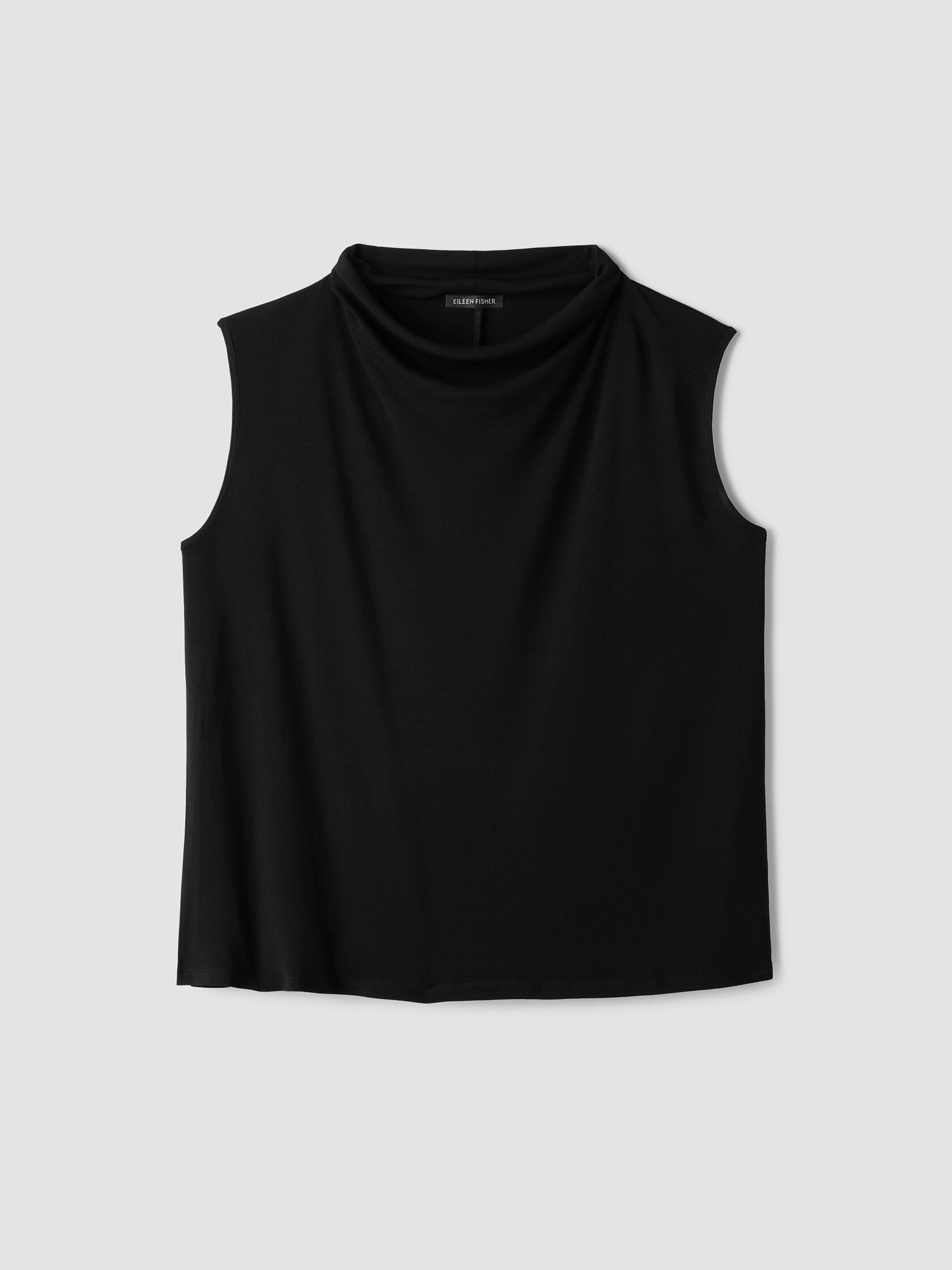 Stretch Silk Jersey Cowl Neck Tank