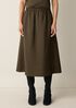 Quilted Silk A-Line Skirt
