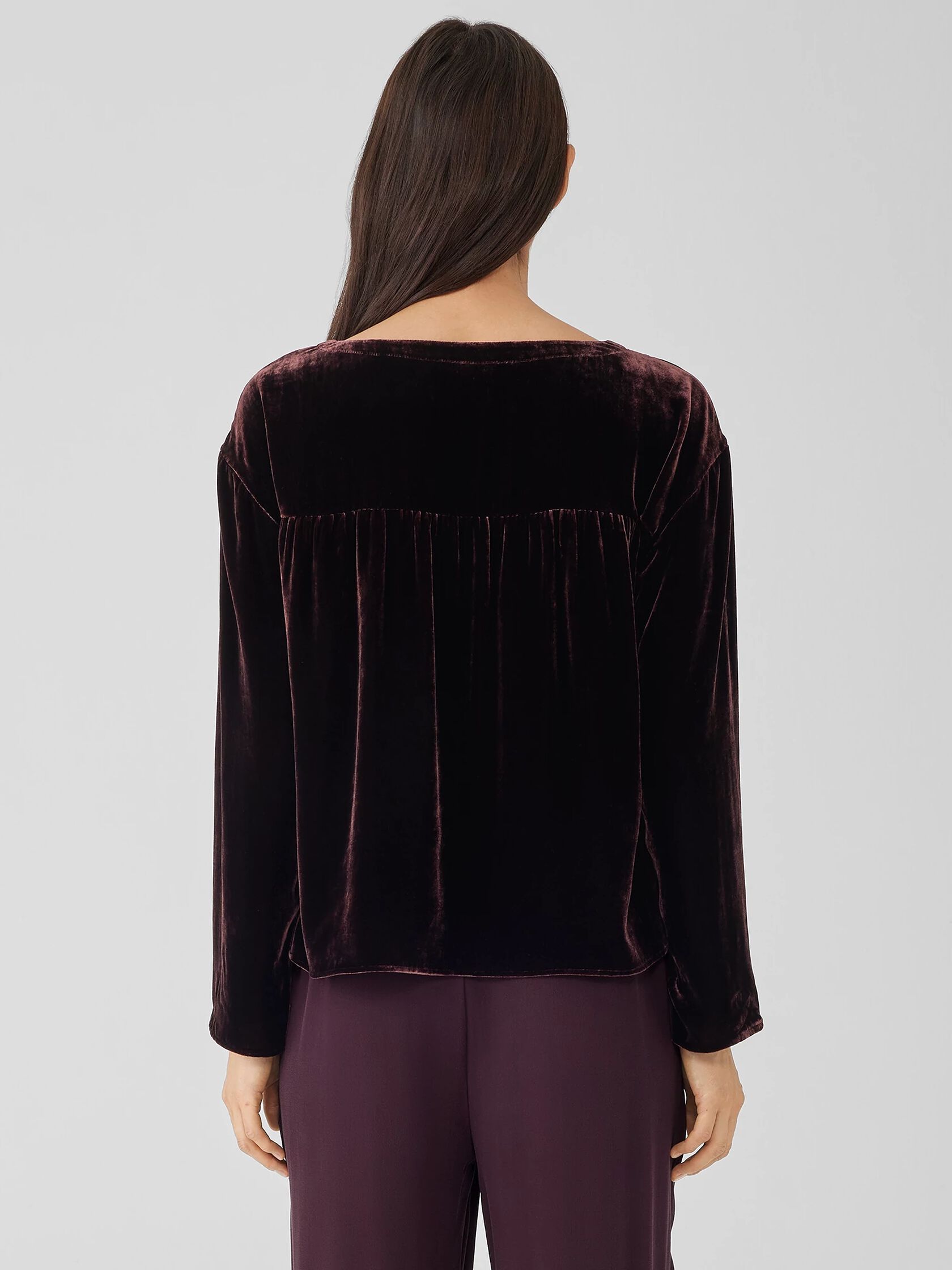 Velvet Ballet Neck Box-Top