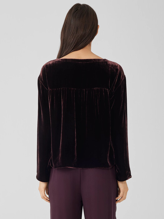Velvet Ballet Neck Box-Top