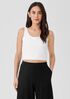 Pima Cotton Stretch Jersey Cropped Tank