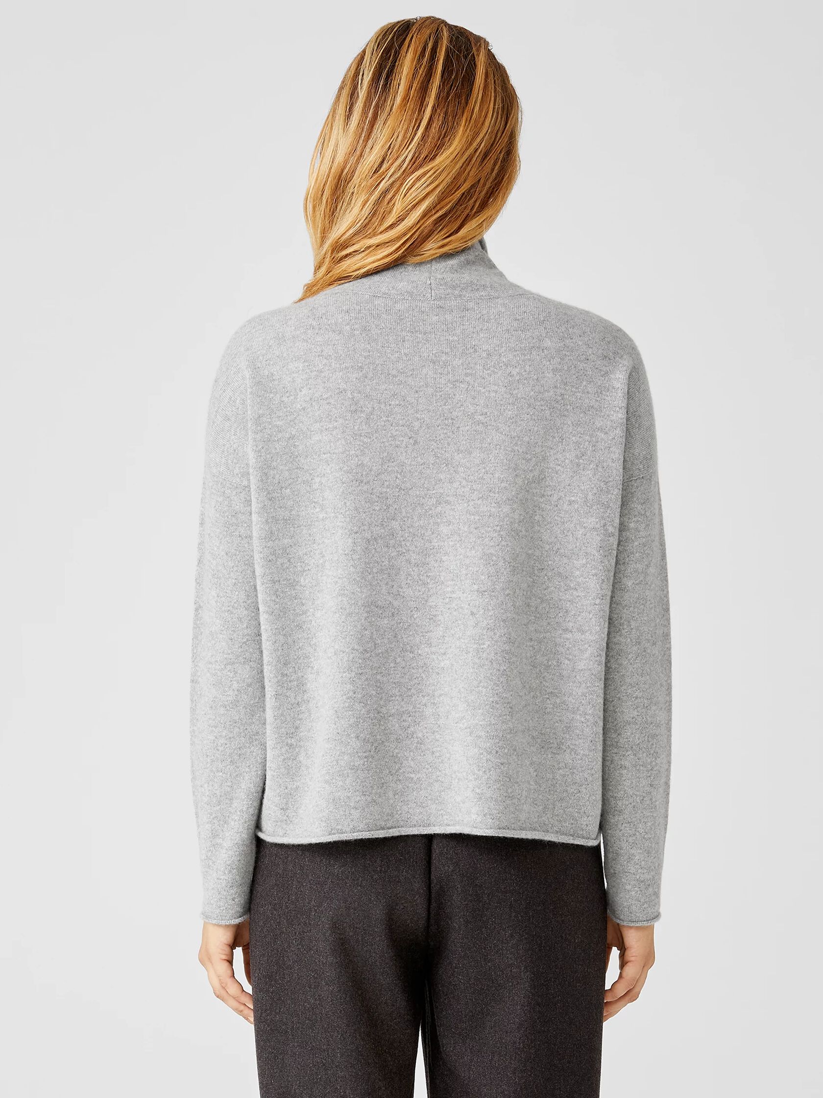 Italian Cashmere Scrunch Neck Top