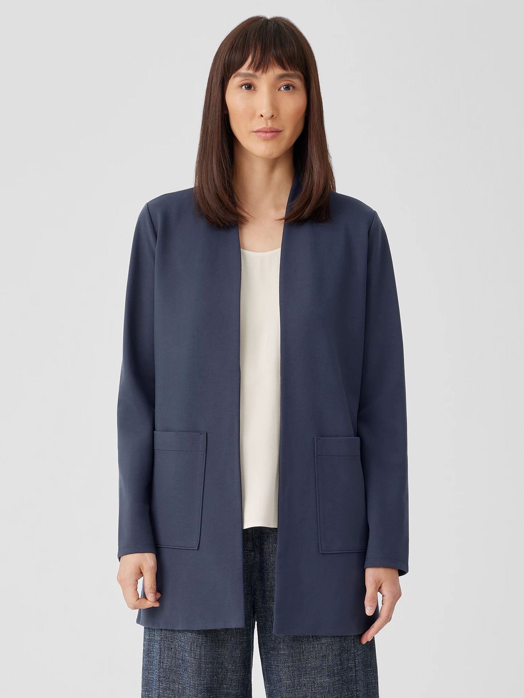 Washable Flex Ponte High Collar Jacket