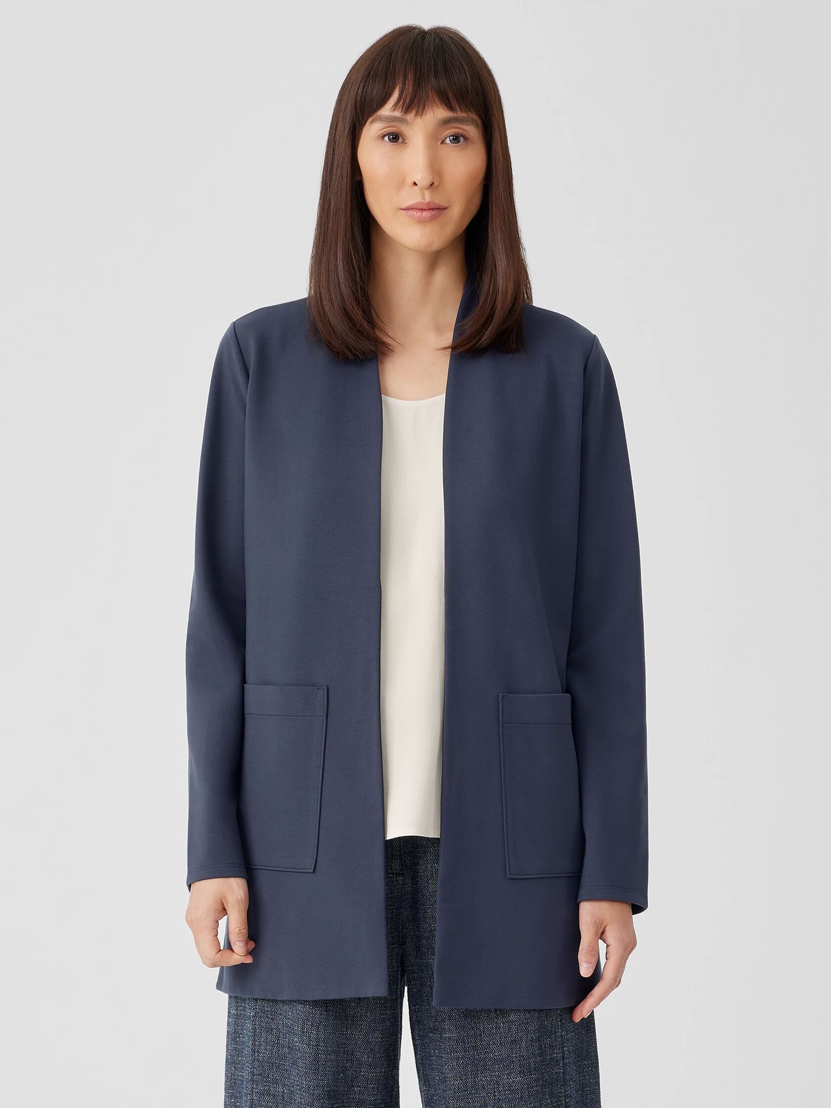 Washable Flex Ponte High Collar Jacket