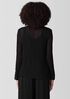 Crinkled Sheer Silk Georgette Classic Collar Shirt