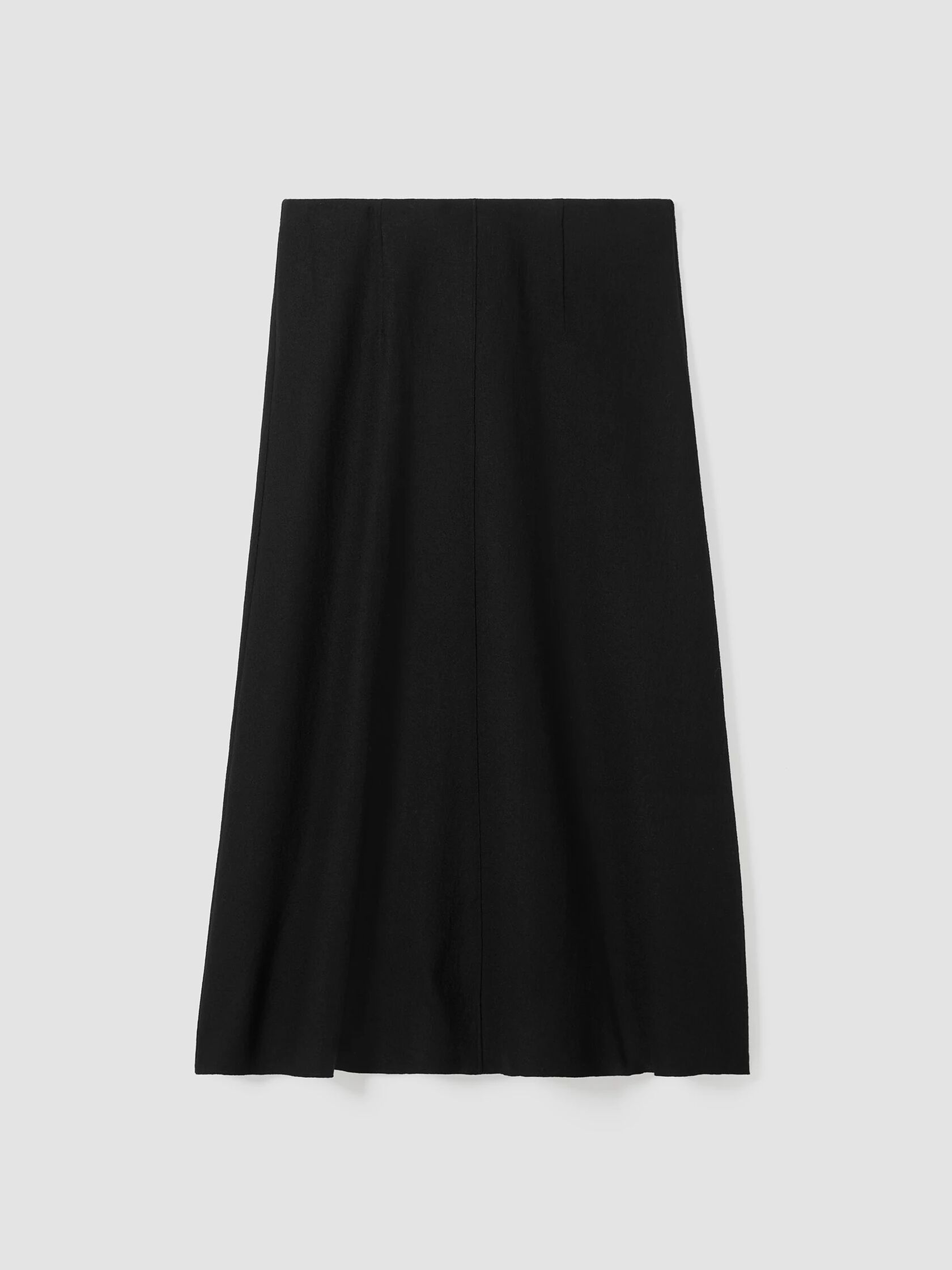 Boiled Wool Jersey A-Line Skirt