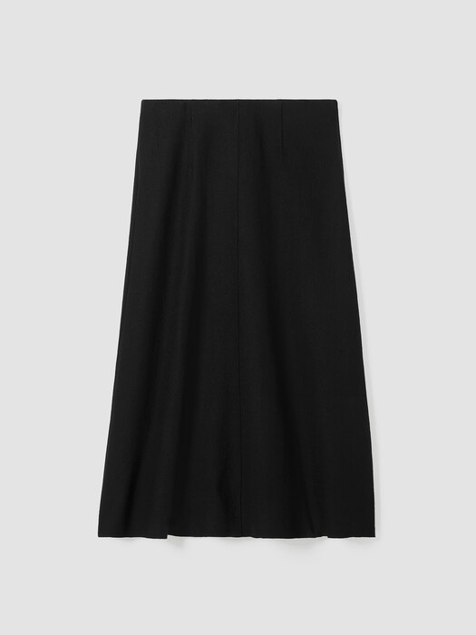 Boiled Wool Jersey A-Line Skirt