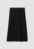 Boiled Wool Jersey A-Line Skirt