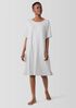 Striped Organic Cotton Interlock Sleep Dress