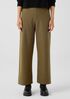 Boiled Wool Jersey Wide-Leg Pant