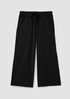 Pima Cotton Stretch Jersey Wide-Leg Pant