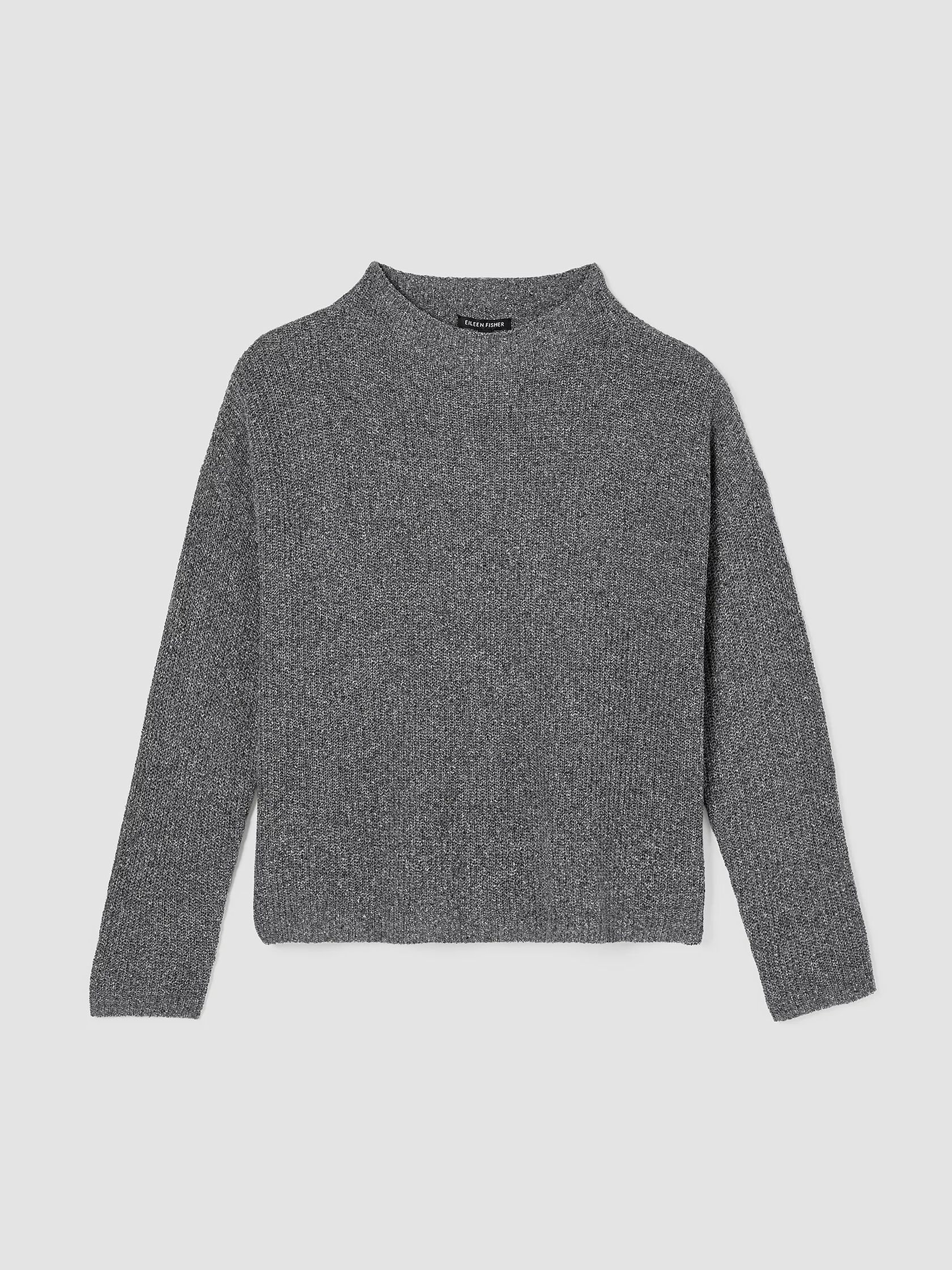 Silk Noil Funnel Neck Top
