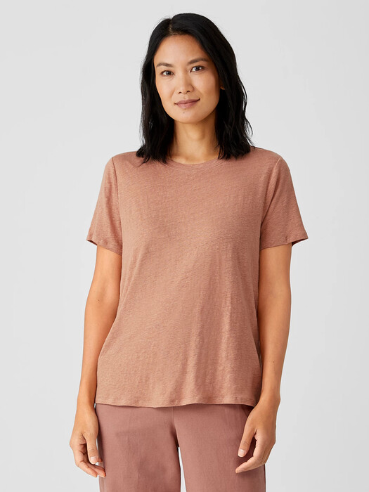 Organic Linen Jersey Crew Neck Tee