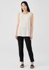 Washable Stretch Crepe High-Waisted Pant