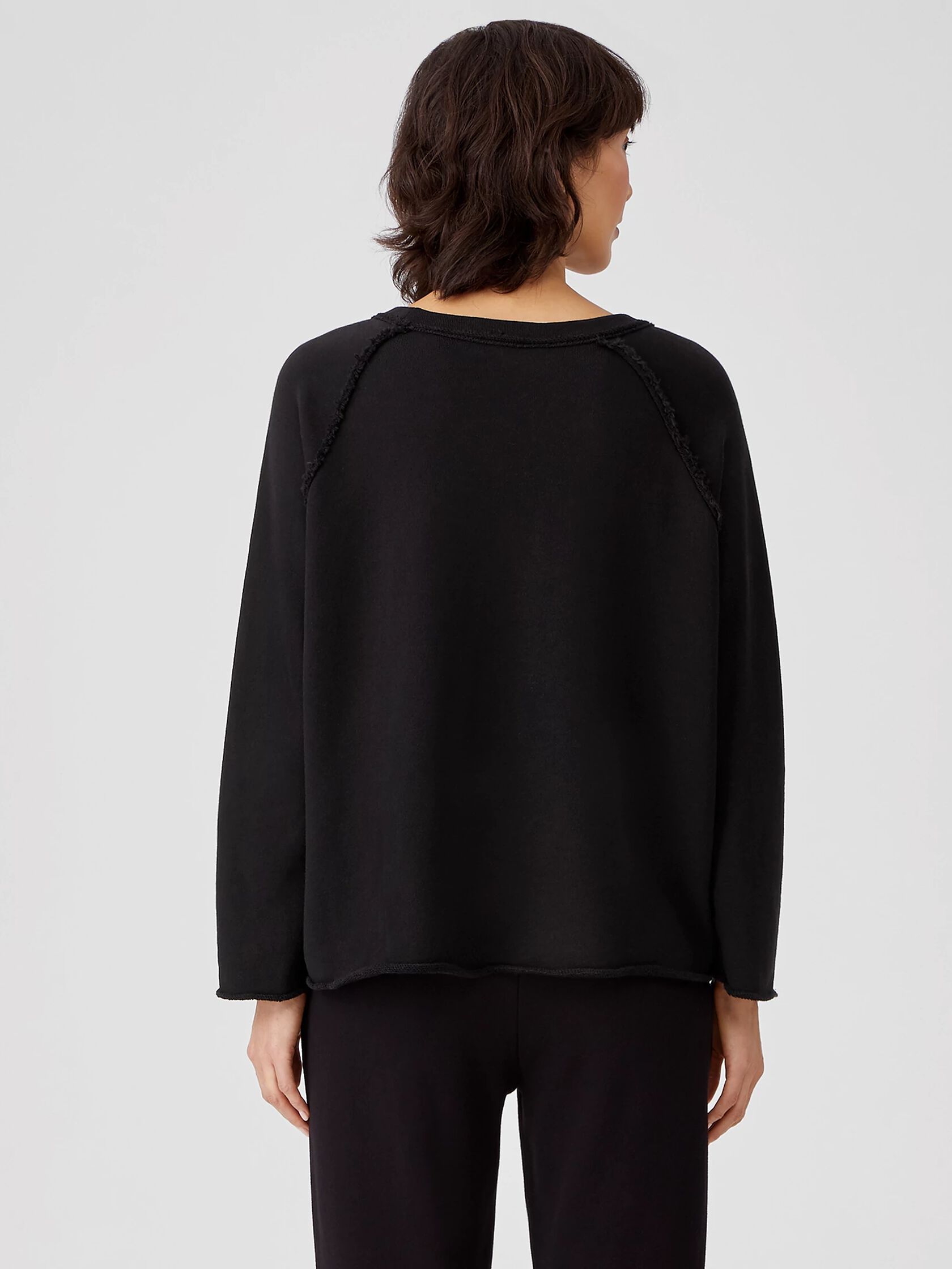 Organic Cotton French Terry Crew Neck Top