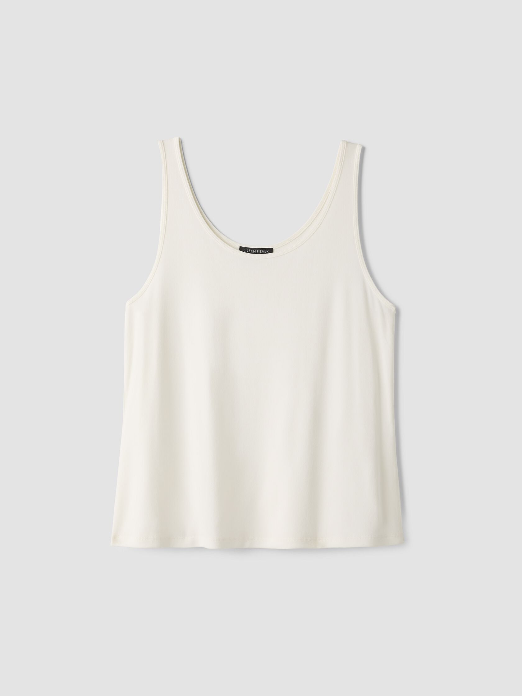 Stretch Silk Jersey Scoop Neck Tank
