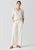 Undyed Utility Organic Cotton Wide-Leg Cargo Pant
