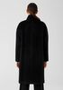 Sheared Suri Alpaca Stand Collar Coat