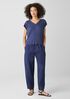 Organic Linen Jersey V-Neck Tee