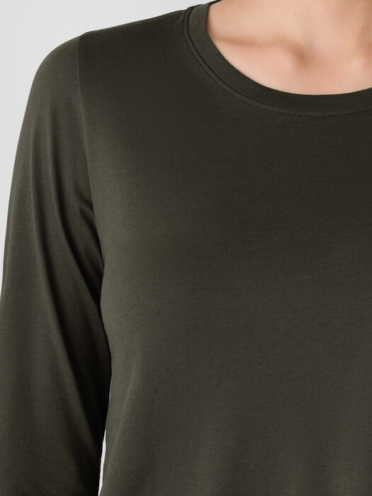 Organic Pima Cotton Jersey 3/4-Sleeve Tee