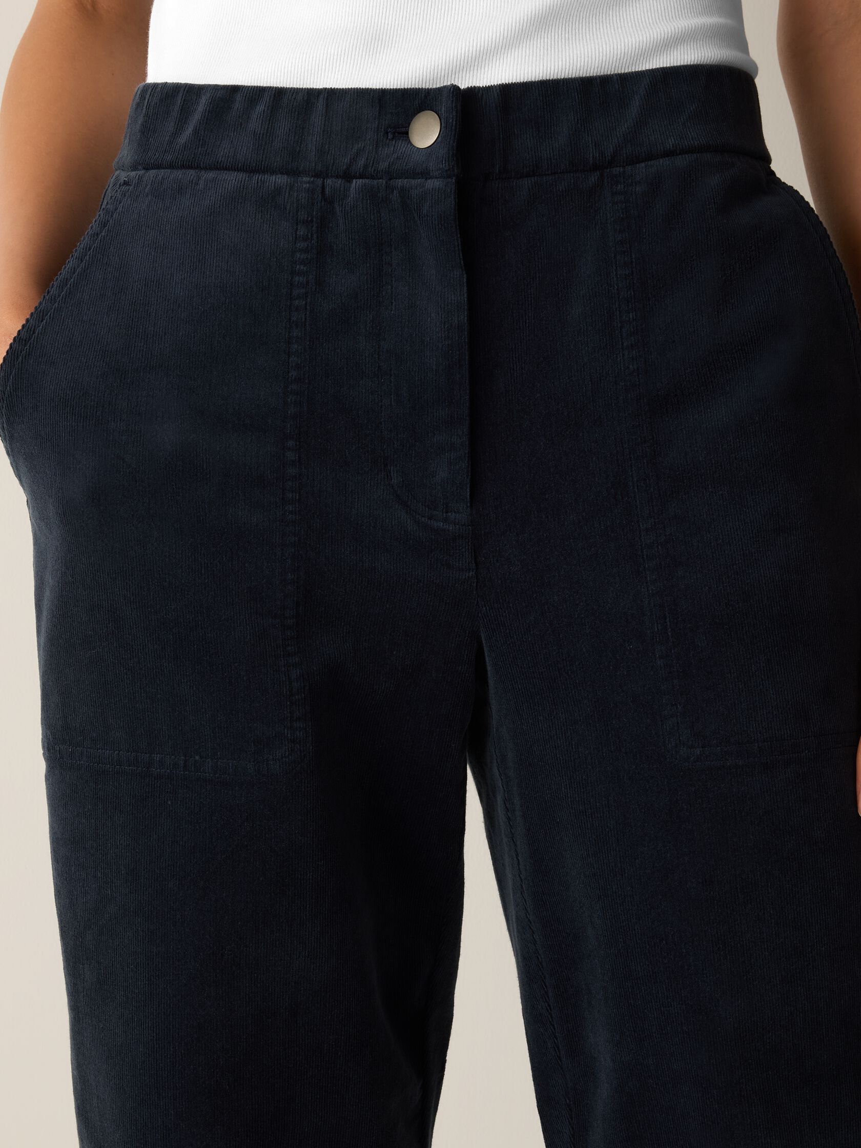 Organic Cotton Stretch Corduroy Straight Pant