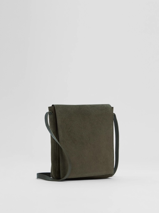 Italian Suede Square Crossbody Bag