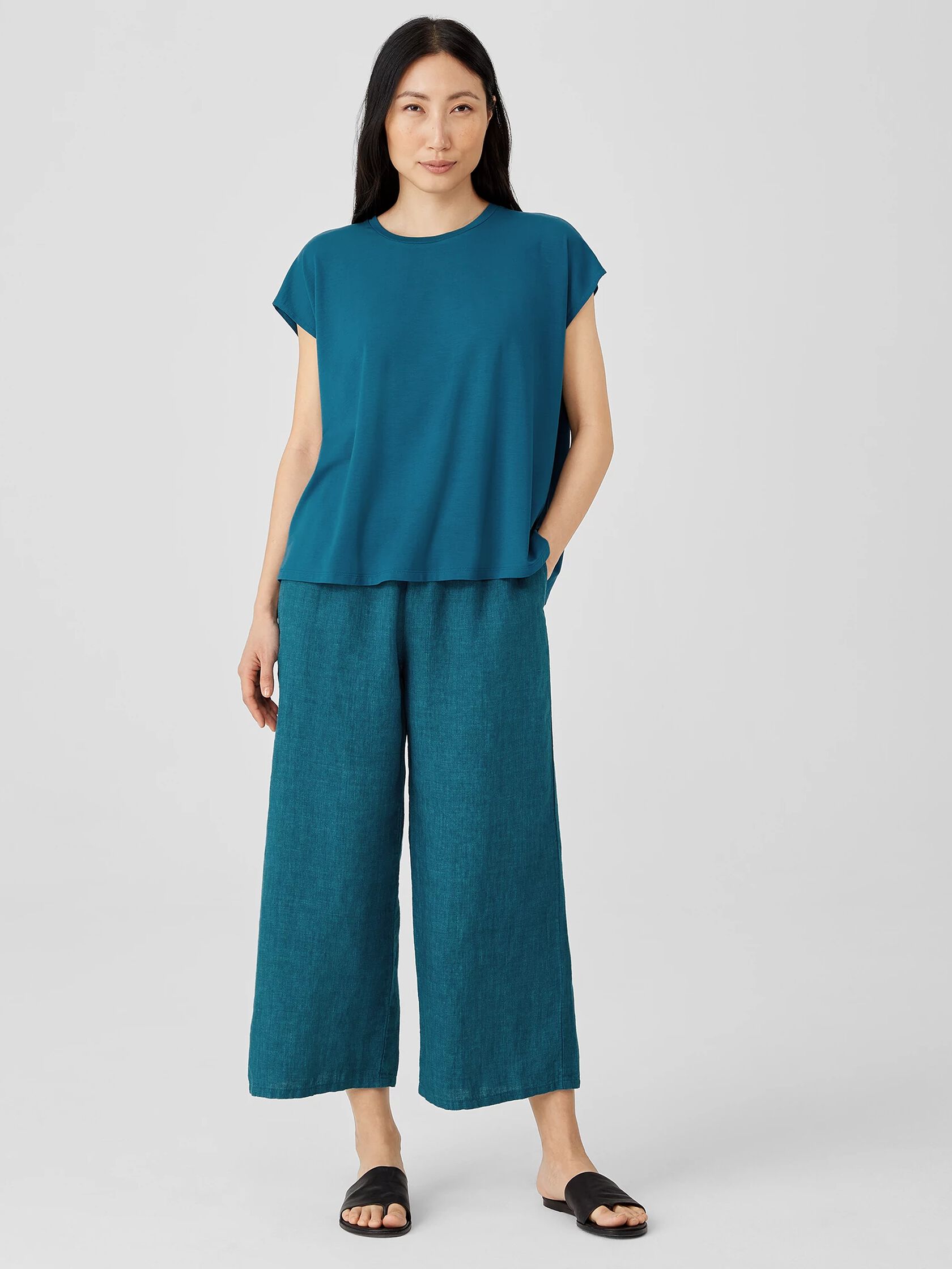 Fine Jersey Shirred-Back Top