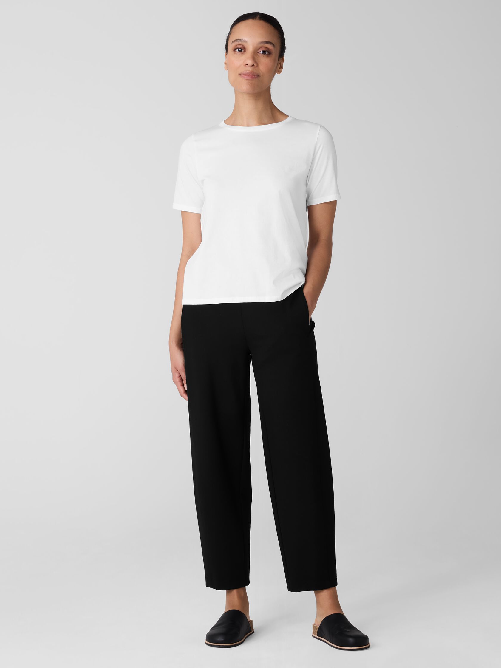 Organic Pima Cotton Jersey Round Neck Tee