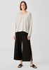 Organic Linen Cotton Twist V-Neck Top