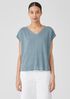 Organic Linen Jersey V-Neck Tee