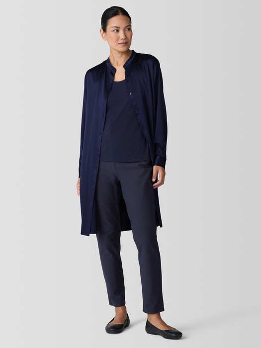 Washable Stretch Crepe Slim Pant
