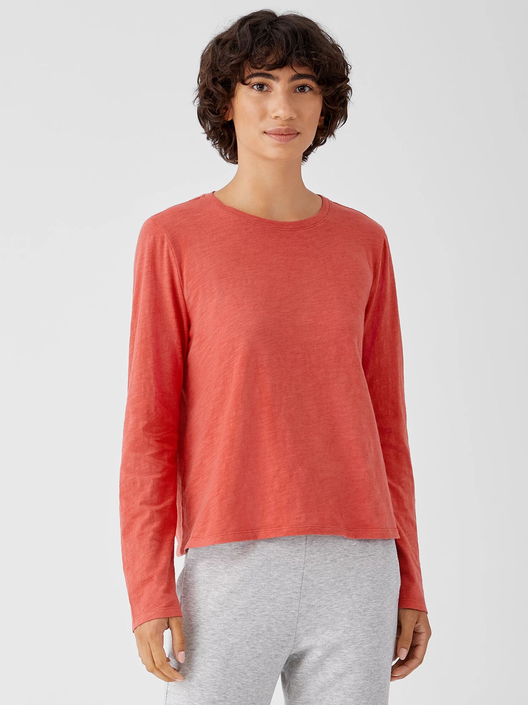 Organic Cotton Slub Long-Sleeve Tee