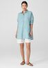 Organic Handkerchief Linen Classic Collar Long Shirt