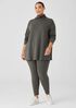 Cozy Brushed Terry Hug Funnel Neck Long Top