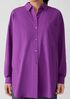 Washed Organic Cotton Poplin Classic Collar Long Shirt