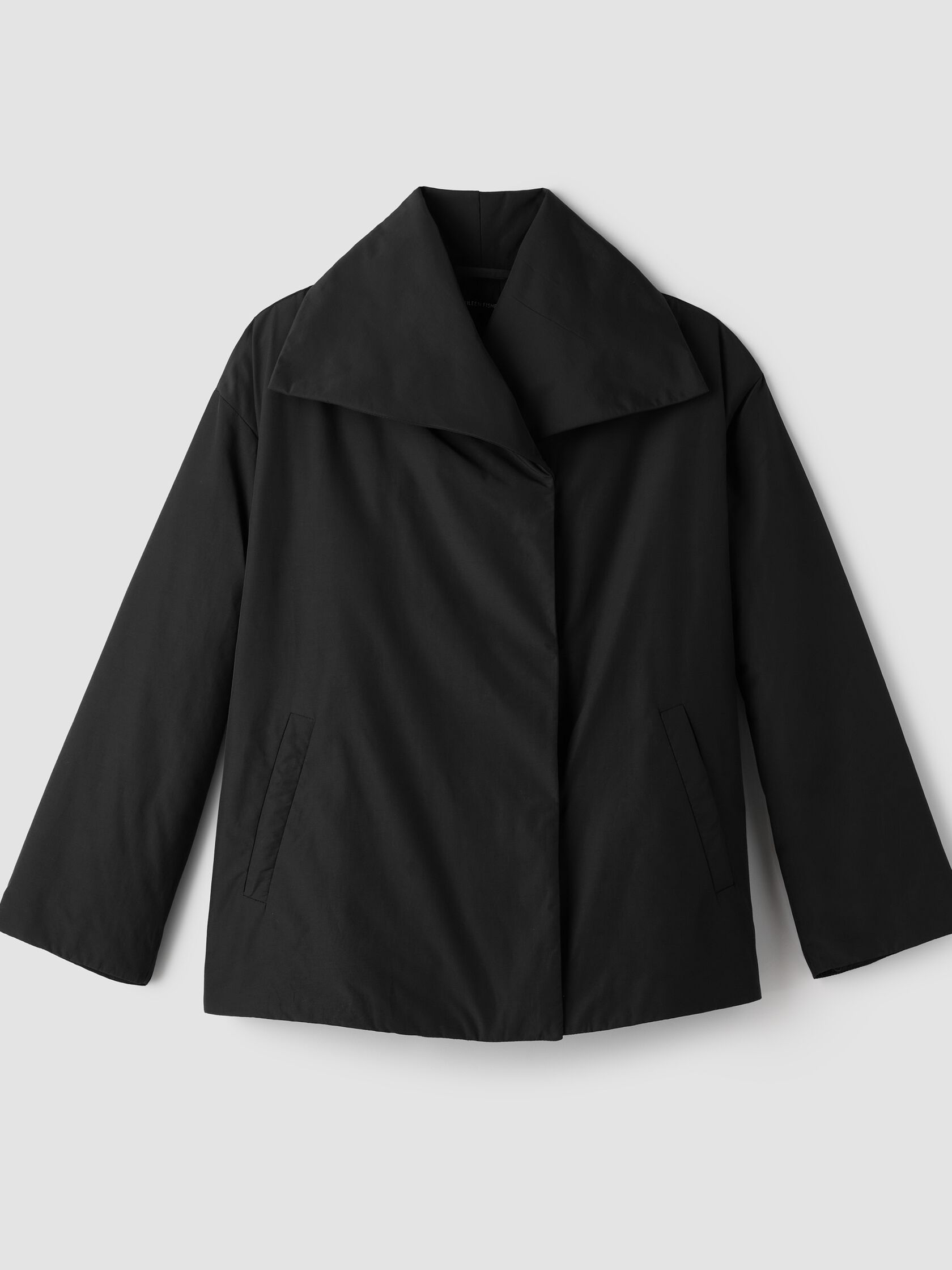 Light Cotton Nylon High Collar Padded Coat