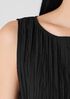 Crinkle Silk Habutai Bateau Neck Long Top