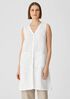 Organic Handkerchief Linen V-Neck Long Top