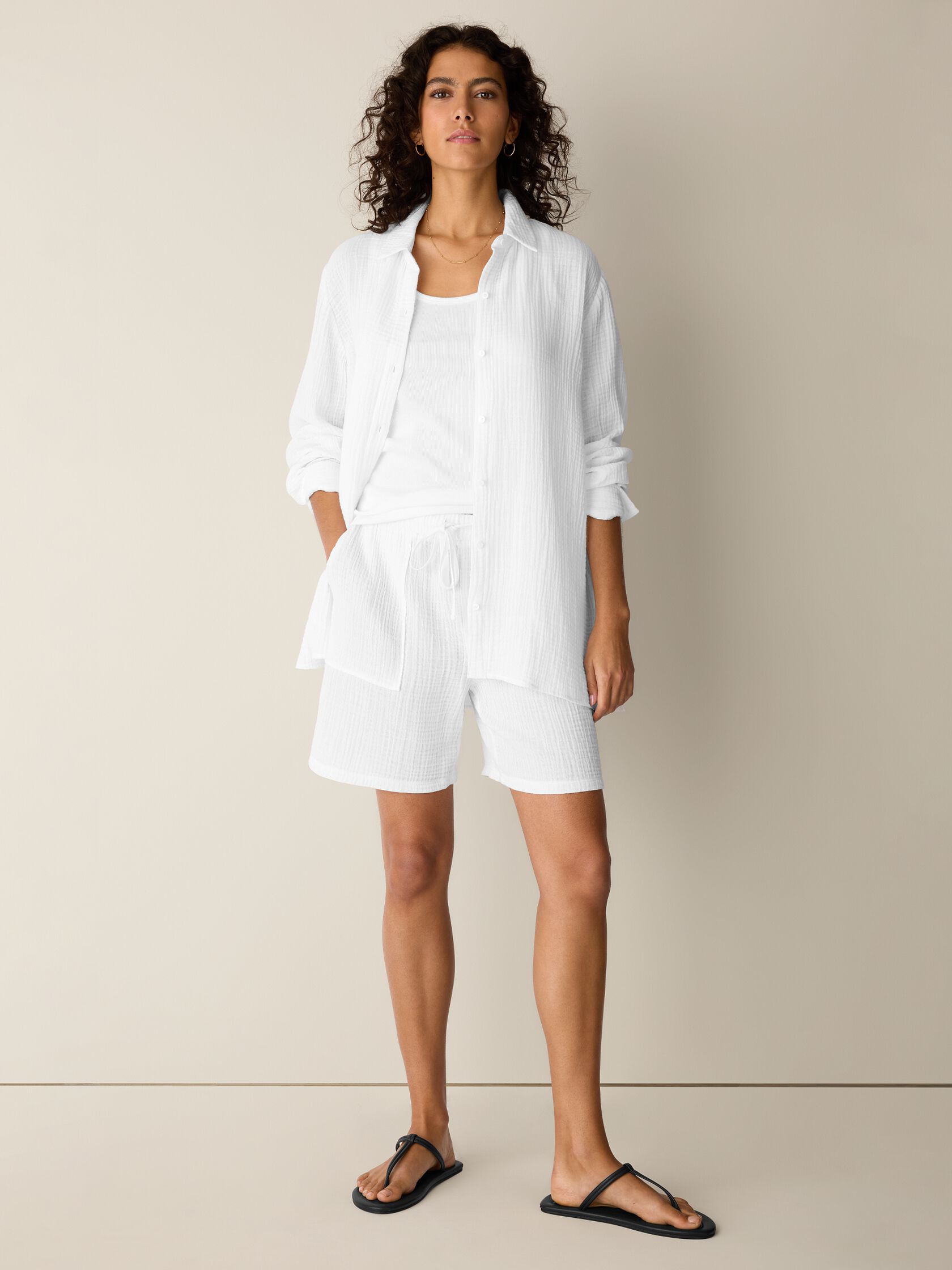 Organic Cotton Lofty Gauze Walking Shorts