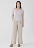 Organic Linen Cotton Jewel Neck Box-Top