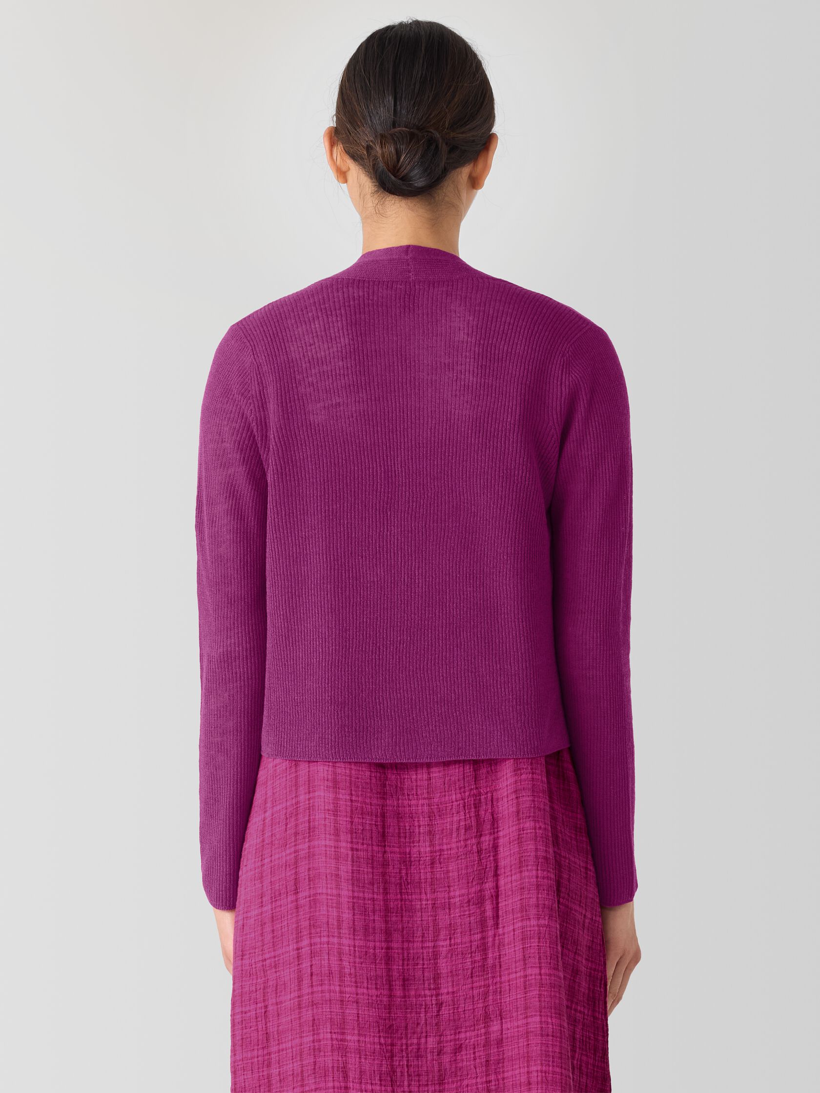 Organic Linen Cotton Cropped Cardigan