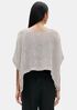 Organic Linen Gauze Cropped Poncho